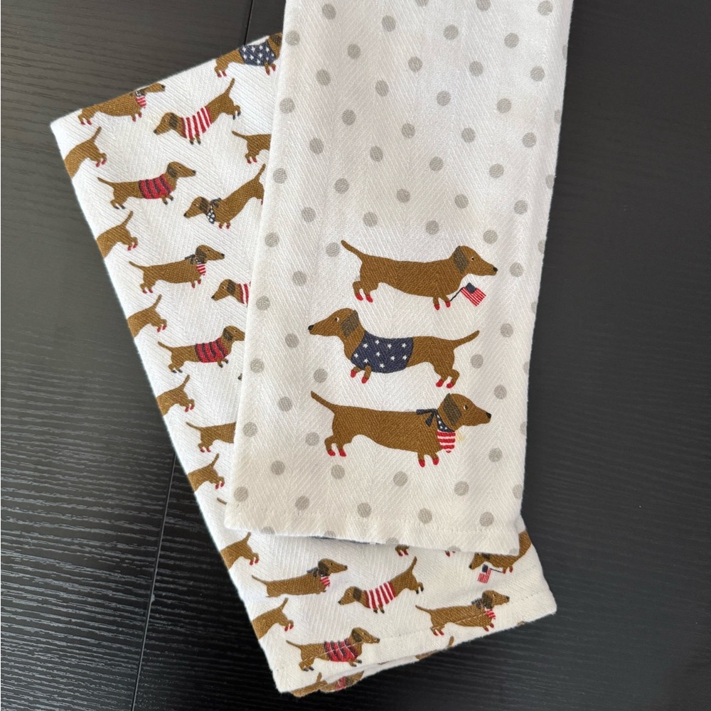 Cynthia Rowley Dachshund Dish Towels (2)